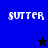 Four display the word 'gutter' in white pixelated text on blue and black backgrounds with a star symbol changing from black to blue