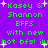 Purple background with green pixelated text reading 'Kasey & Shannon BFFS with new hot bfs! iIy' and white starbursts scattered throughout.