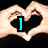 Two side-by-side : left shows hands forming a heart with 'I' inside, right displays 'LOVE' over an open book; bottom-left has green text listing names