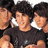 A four- displays a pixelated image of three people on the top-left, green text reading "My Boys Are..." in the top-right, and "Amazing" at the bottom-left