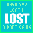 A contact sheet of 18 identical animated frames showing a turquoise background with white text reading "WHEN YOU LEFT I LOST A PART OF ME" in pixelated font, arranged in a 5x4 grid with the last two positions empty and filled with gray transparency.