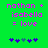 Green background with pink text reading 'nathan + isabella = love' and five purple-blue flower icons below, two versions showing animation changes in the middle flower's color.