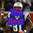 A pixelated image of a football player in uniform with overlaid text reading "The Best Wide Receiver in the NFL".