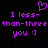 Purple pixelated text and heart symbol on black background, repeated twice side-by-side.