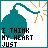 Pixelated teal bomb with orange explosion lines; left shows text "I THINK MY HEART JUST" below the bomb, right replaces text with "EXPLODED" above it