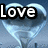 A heart-shaped icon with a blue gradient background displays text that changes across frames.