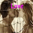 Two figures in close embrace with a bright pink 'Love' text overlay on a pixelated background.
