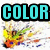 Pixelated text displays 'COLOR' in cyan and 'SPLAT!' in pink above a colorful splatter effect.