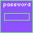 A 5x5 contact sheet of animated frames showing a purple background with 'password' text, evolving heart symbols, and changing text from 'I <' to 'I < him'.
