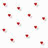Static 256x256 pixel image showing multiple small red square icons scattered across a white background with faint pastel color artifacts.