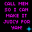 Pixelated text displays 'CALL MEH SO I CAN MAKE IT JUICY FOR YAH!' with cyan symbols changing across frames on a black background.