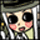 Pixelated anime-style character with large black eyes and pink cheeks appears in four quadrants, with white text 'J*S' on a black background.