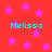 Red background with pink stars and cyan text reading 'Melissa' in four locations.