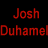 A pixelated buddy icon featuring a split composition with red text on black background and a person's face on red background, displayed as two frames in a contact sheet layout.