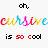 Animated contact sheet of four frames showing a rainbow cursive text animation with changing 'is so cool' color schemes and small gray 'oh.' labels above each frame.