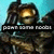 Pixelated image of a mechanical figure with glowing eyes and text overlay reading 'pantone model' against a blue background.