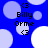 Blue background with light blue and white circles; text 'Billy Orme' between two '<3' symbols in black pixelated font.