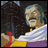 Pixelated anime-style character with blue hair and mustache holding a red sword, next to "Anime IM" text on black background.