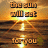 Pixelated image with orange-brown gradient background showing text 'the sun will set for you' in blocky font, reflecting on water surface.