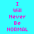 Pixelated text "I Will Never Be NORMAL" in pink on cyan background, with white rectangular overlays on some letters across three