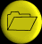 Yellow circular icon with black folder outline; animation shows folder icon rotating clockwise