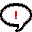 Four black-outlined speech bubbles on white background with red punctuation marks: exclamation point, question mark, and ellipsis in the lower-left bubble.