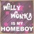 Pixelated static image with white text reading "HILLY HONKY HOY HOHEBOY" over a purple background with pink square accents.