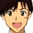 A 48x48 pixel buddy icon featuring a cartoon character with brown hair and green eyes on the left, next to stylized text reading "Anime IM" above smaller text "COM" on a black background.