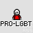 Pixel art character with white head and red torso appears in multiple , each displaying text above or below the figure against a light gray background