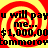 A 4-frame animated contact sheet showing identical pixel art frames with red spiral backgrounds and black text repeating 'u will payu me... $1,000,00$' and 'tommorow' in a distorted font.