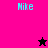 Pixelated 'Mike' text in cyan appears on four distinct background colors with a star symbol changing from black to pink.