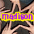 A four- displays text overlays on a star-shaped background with hands; show 'madison', 'loves her', 'friends!!', and empty space