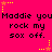 Bright pink background with repeated black text and yellow star decorations in a pixelated style.