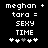 Pixelated text and symbols on black background with two side-by-side static frames showing identical content.
