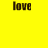 Yellow background with black text 'love is like going in circles you tell yourself to stop but you just keep going' and red heart/circle symbols changing across frames.