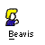 Pixelated character with yellow hair and blue clothing holding a white object, displayed in six positions with varying text above