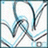 Animated icon with abstract blue and gray wave-like shapes on white background, transitioning from a closed form to an open form.