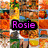 Pixelated image with text overlays and a colorful background featuring a character holding a sword.