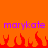 Pixelated orange background with purple text 'marykate' repeated twice, red flame shapes along the bottom edge.