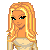 Pixel art contact sheet showing three frames of an animated icon featuring a blonde cartoon woman in pink and beige clothing with text "Single n Waiting For You" below the images.