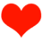 Six solid-colored heart shapes arranged in a with one gray rectangle, no visible text or animation changes