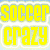 six text-based icons arranged in two and three , each displaying 'soccer' above 'crazy' with distinct color schemes