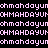Pixelated text repeats in alternating lowercase and uppercase pink characters on black background with light blue rectangular overlays.