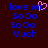 Pixelated text reads "I love Mr. Sooo Sooo Much" with a pink heart replacing the 'r' in "Mr." on dark background.