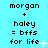 Pixelated text on cyan background with animated white sparkles appearing and disappearing near 'for life' in three