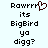 Pixelated text reads 'Rawrrr its BigBird yo digg?' with a red heart symbol replacing the final 'r' in Rawrrr on one side of a split-screen layout.
