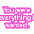 Six distinct text-based in pink, blue, purple, orange, red, and green display emotional phrases on a white background