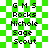 Green and white checkered background with black text reading G M S Rocks Nichole Sage Scout repeated twice in two