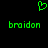 Green pixelated heart symbol above two identical green text strings on black background.