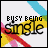 identical square icons with 'EASY BEING SINGLE' text, red diagonal lines over yellow and pink shapes on a white background